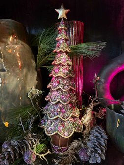 Handbeschilderde kerstboom - 25