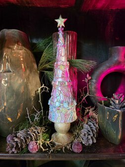 Handbeschilderde kerstboom - 15