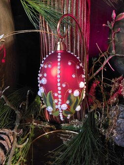 Faberg&eacute;-Ei 4 - Lilies of the Vallley red