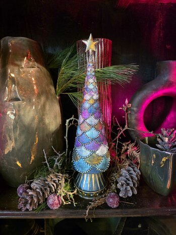 Handbeschilderde kerstboom - 17