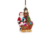 Huras ornament: SANTA WITH SLEIGH AND LANTERN