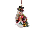 Huras ornament: SNOWMAN WITH OWL